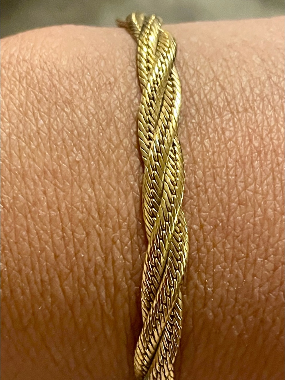 Vintage Napier Gold Braided Rope Bracelet